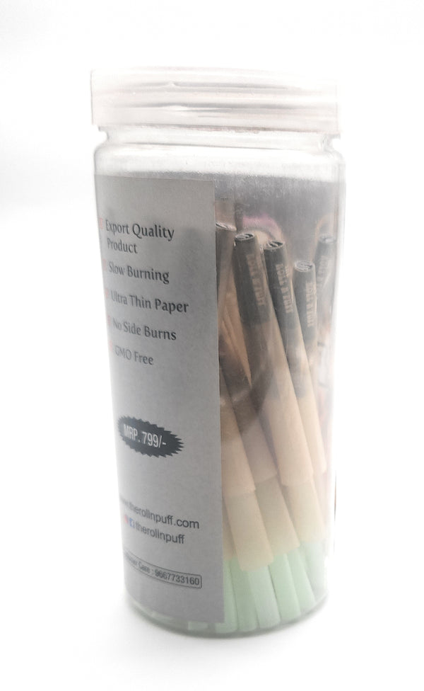 The Rollnpuff Mini Size Perfect Rolls-Unbleached Cones