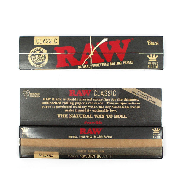 RAW BLACK KING SIZE ROLLING PAPER (32 LEAVES)