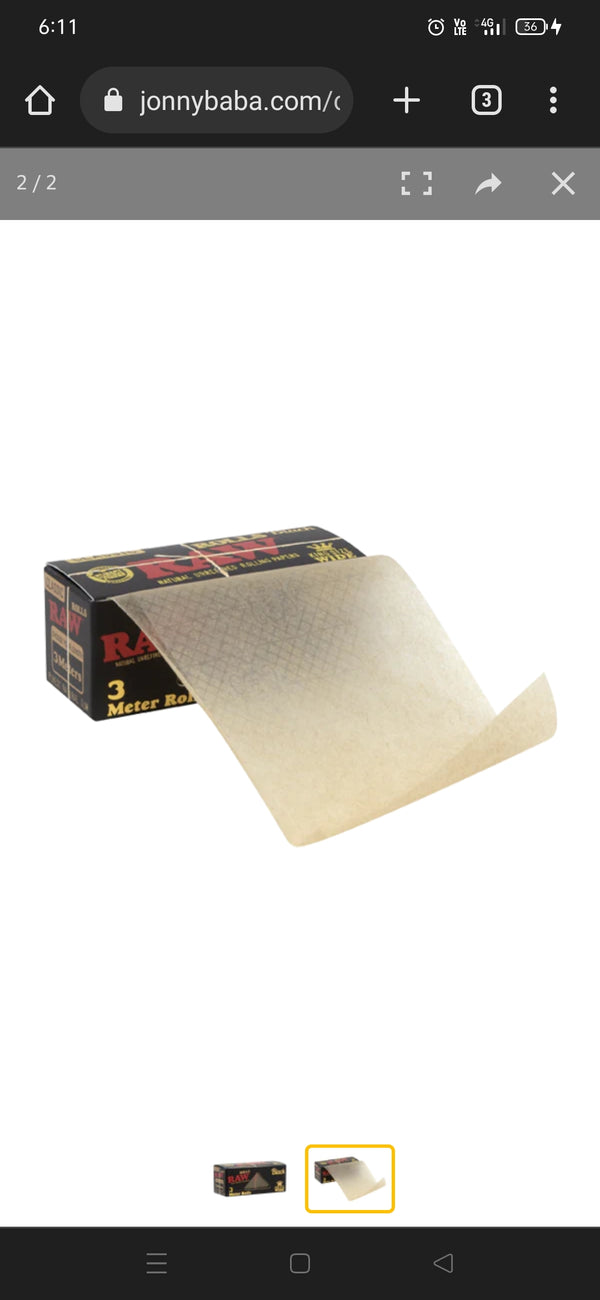 RAW BLACK ROLLS - KS 3M
