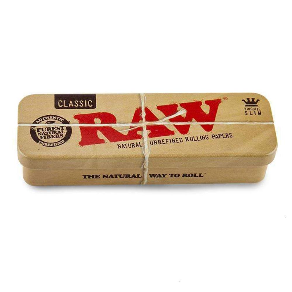RAW Organic Metal Tin Case 110mm For Kingsize Papers - -, 6,19