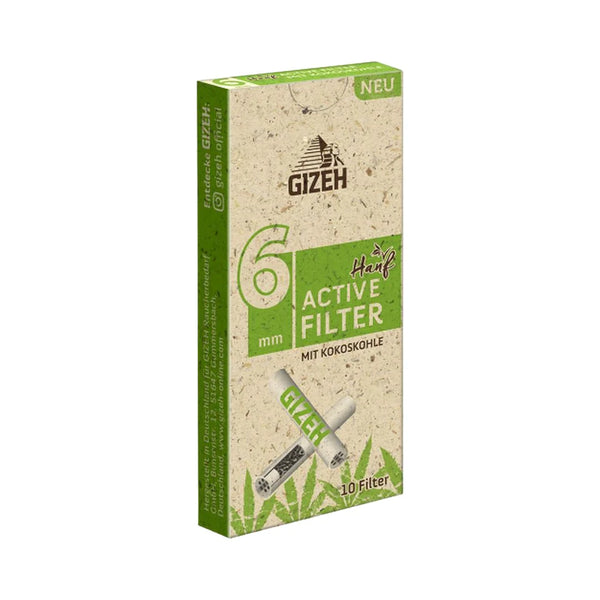 Gizeh Bio Hemp Active Charcoal Filters (6mm)