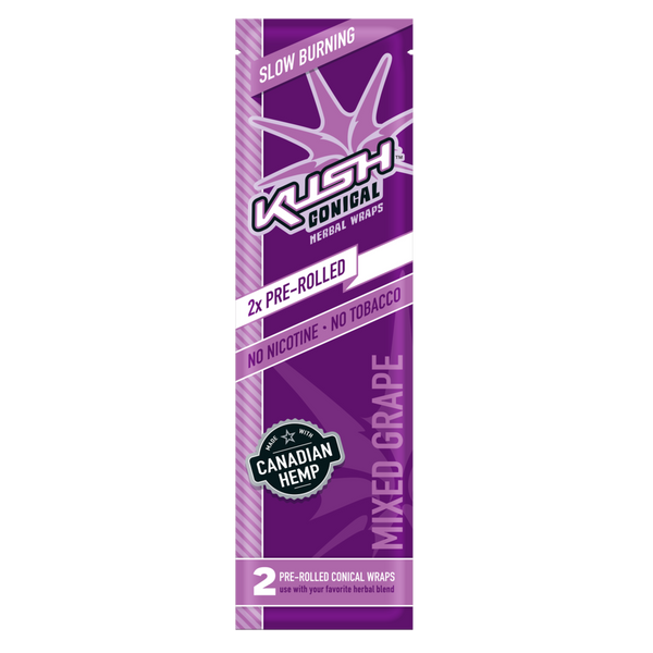 KUSH HERBAL CONICAL WRAP MIXED GRAPE