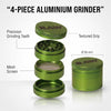 Raw Aluminium Grinder Green 4Part-56mm