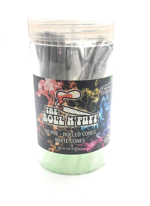 The RollnpuffKing Size Cones 109mm (White Perfect Rolls)