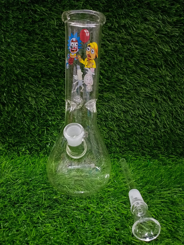 10 inch Ricky Morty Smoking heavy glass bong