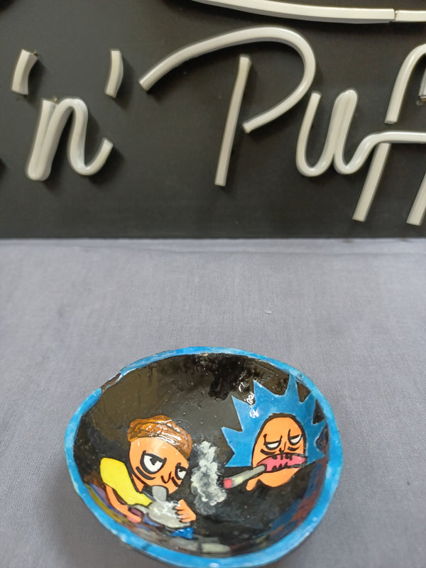 RICK AND MORTY ON ACID GLOW IN THE DARK MIXING BOWL