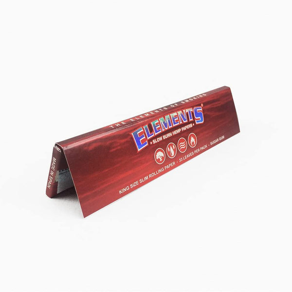 Elements Red King Size Slim Hemp Paper