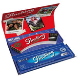 SMOKING BLUE LUXURY ROLLING PAPER KIT - 33 SHEETS & 33 TIPS